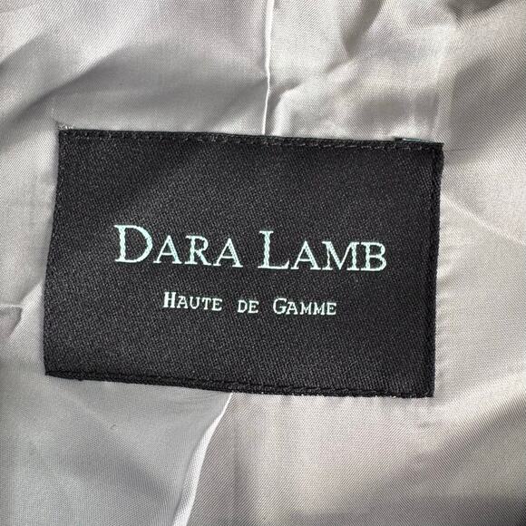 DARA LAMB Haute De Gamme Women's Pinstripe Gray Blazer Jacket Size Medium - Picture 6 of 11